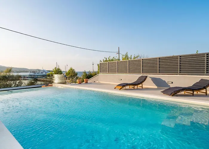My Dalmatia - Luxury Tala With Amazing Sea View, Private Heated Pool And Sauna Pašman