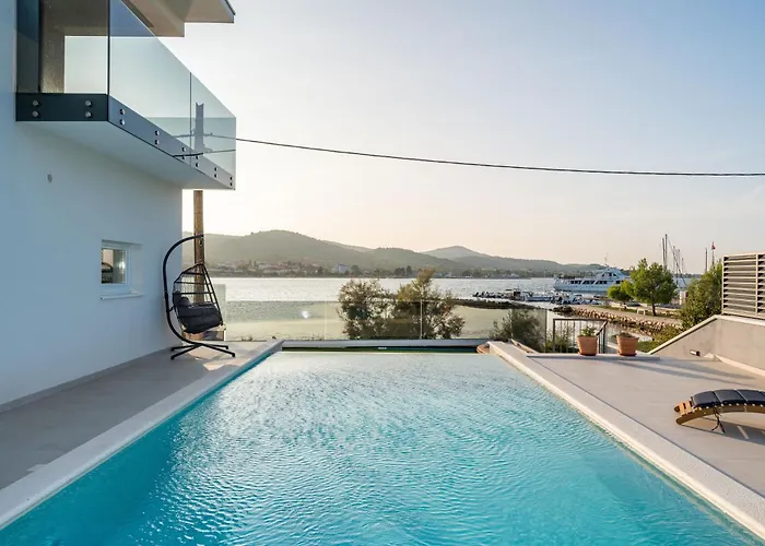 Ferienhaus My Dalmatia - Luxury Tala With Amazing Sea View, Private Heated Pool And Sauna *