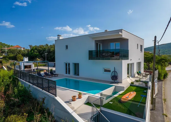 My Dalmatia - Luxury Tala With Amazing Sea View, Private Heated Pool And Sauna Ferienhaus